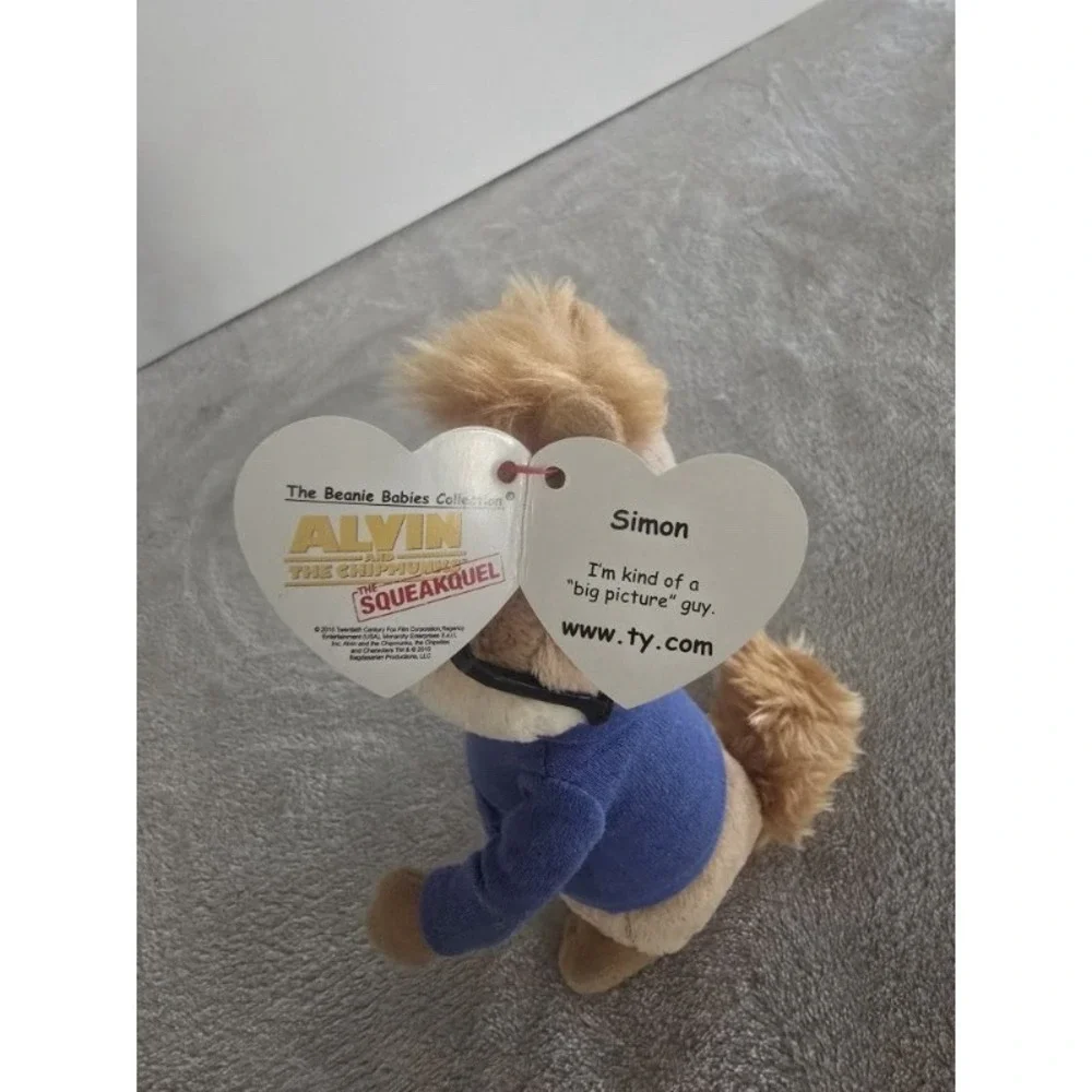 Jeanette Simon Ty Beanie Babies Alvin And The Chipmunks The Squeakquel 2010 NEW